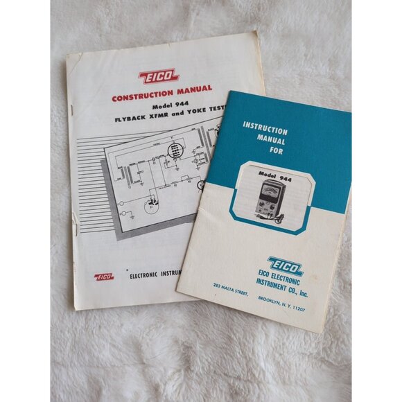 EICO Model 944 Construction And Instruction Manual Flyback XFMR And Yoke Tester - Picture 1 of 3